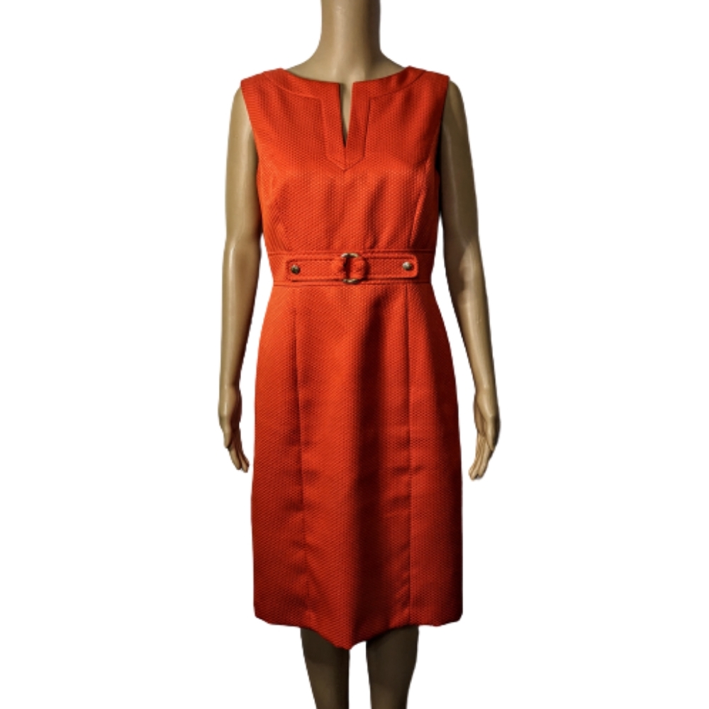 Tahari Arthur S. Levine Orange Dress Size 6